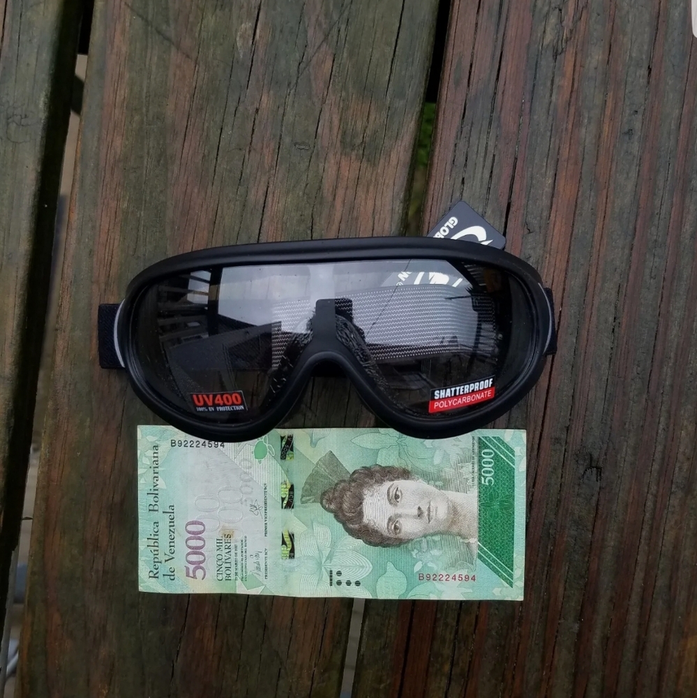 Trump goggles free Foreign currency with purchase while supplies last clear bin9